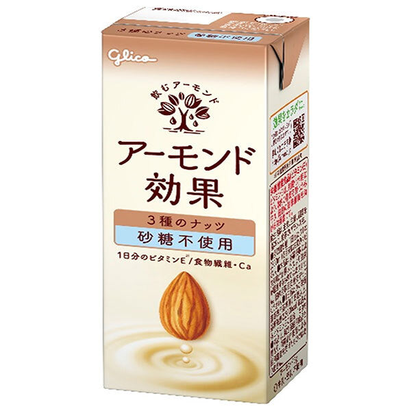 Glico Dairy Almond Effect 3 types of nuts Sugar-free 200ml paper pack x 24 pieces [Shipped in Japan]