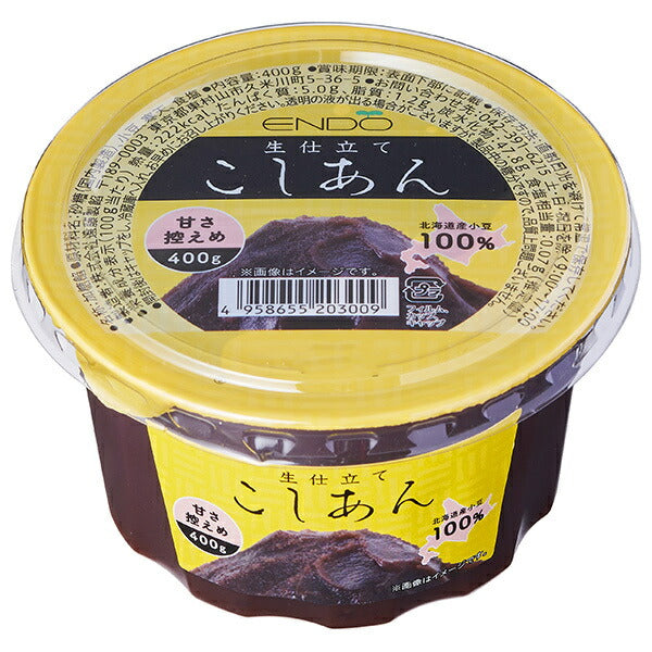 遠藤製餡 生仕立て こしあん カップ 400g×18(6×3)個入【日本出荷】