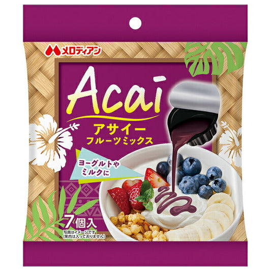 メロディアン アサイーフルーツミックス (14g×7個)×20袋入【日本出荷】