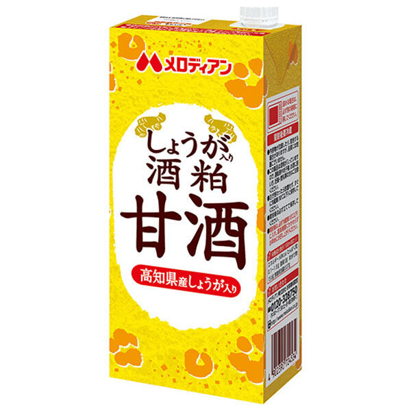 メロディアン しょうが入り酒粕甘酒 1000ml紙パック×6本入【日本出荷】