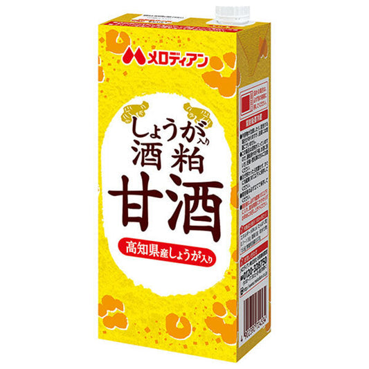 Melodian Sake lees amazake with ginger 1000ml paper pack x 6 bottles [shipped in Japan]