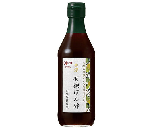 Uchibori Brewery Mino Organic Ponzu, 360ml Bottle x 24 Bottles [Ships from Japan] 