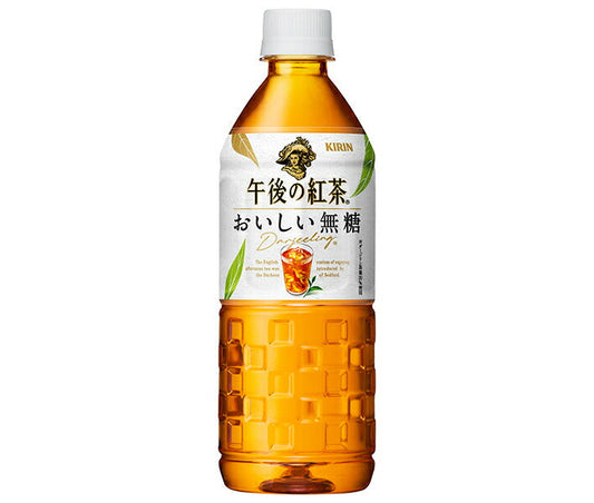 Kirin Afternoon Tea, Delicious Unsweetened [For Vending Machines] 555ml PET Bottles x 24 [Ships from Japan] 