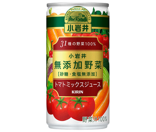 Kirin Koiwai Additive-Free Vegetables, 31 Varieties of 100% Vegetables, 190g Cans x 30 [Ships from Japan] 