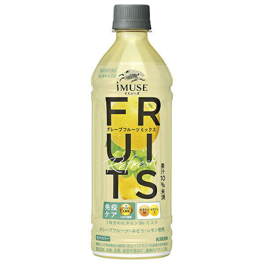 Kirin iMUSE Fruit Refresh Grapefruit Mix 500ml plastic bottle x 24 pieces [Shipped in Japan]