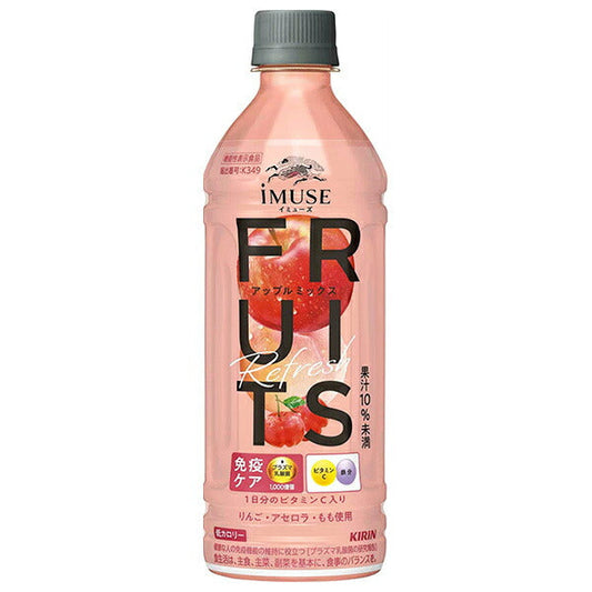 Kirin iMUSE Fruit Refresh Apple Mix 500ml plastic bottle x 24 pieces [Shipped in Japan]