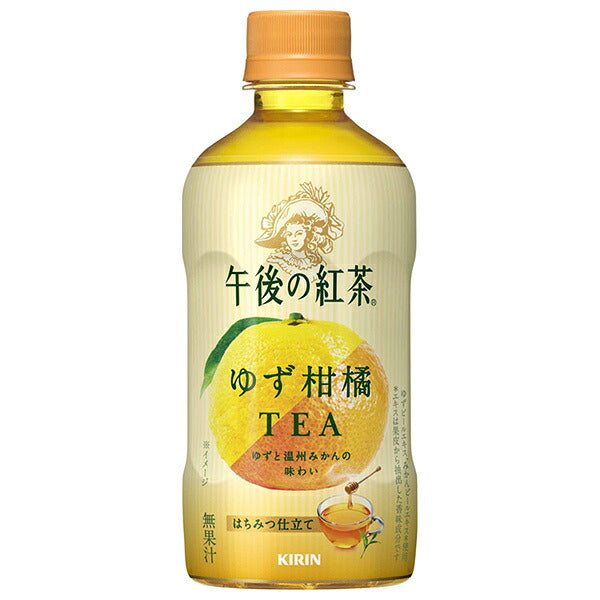 Kirin Afternoon Tea Yuzu Citrus Tea - Hot, 400ml PET Bottles x 24 [Ships from Japan]