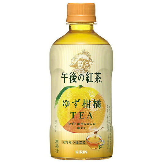 Kirin Afternoon Tea Yuzu Citrus Tea - Hot, 400ml PET Bottles x 24 [Ships from Japan]
