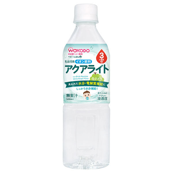 Wakodo Baby's Time Aqua Light White Grape 500ml plastic bottle x 24 bottles [shipped in Japan]