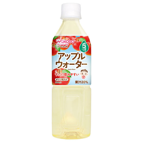 Wakodo Baby's Time Apple Water 500ml plastic bottle x 24 bottles [shipped in Japan]