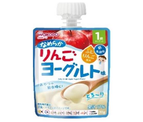 Wakodo MY Jelly Drink for 1-Year-Olds and Up, Smooth Apple Yogurt Flavor, 70g Pouch x 24 [Ships from Japan] 