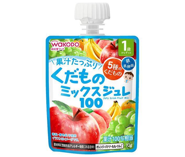 Wakodo MY jelly drink for ages 1 and up Fruit mix 100 70g pouch x 24 bottles [shipped in Japan]