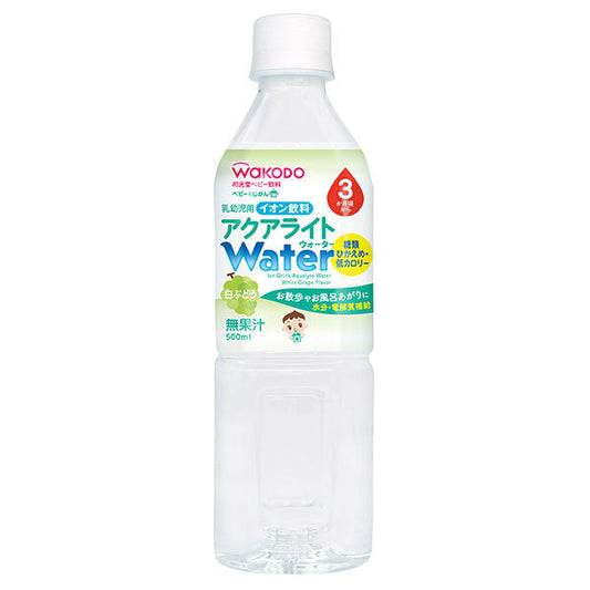 Wakodo Baby's Jikan Aqua Light Water White Grape 500ml PET bottle x 24 bottles [Shipped in Japan]