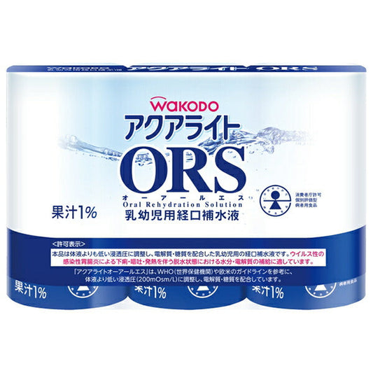 Wakodo Aqualight ORS (125ml paper pack x 3P) x 6 packs [shipped in Japan]