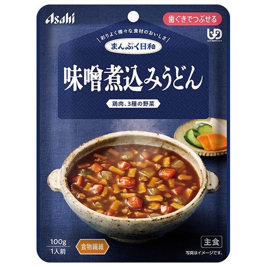 Asahi Group Foods Manpuku Biyori Miso Stewed Udon 100g x 24 bags [Shipped in Japan]