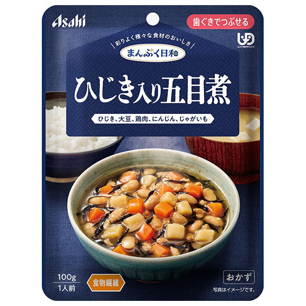 Asahi Group Foods Manpukubiyori Gomoku Simmered with Hijiki Seaweed, 100g x 24 bags [Ships from Japan] 