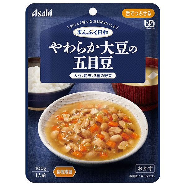 アサヒグループ食品 まんぷく日和 やわらか大豆の五目豆 100g×24袋入【日本出荷】