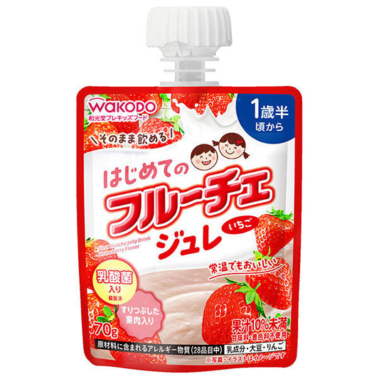 Asahi Foods Group Wakodo First Fruit Jelly Strawberry 70g pouch x 24 pieces [Shipped in Japan]