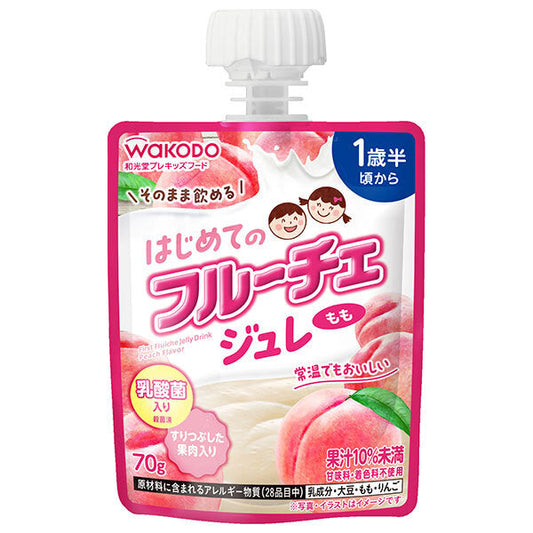 アサヒ食品グループ和光堂 はじめてのフルーチェジュレ もも 70gパウチ×24本入【日本出荷】