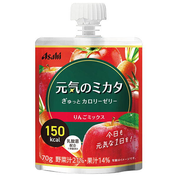 Asahi Foods Group Wakodo Genki no Mikata Gyutto Calorie Jelly Apple Mix 70g pouch x 24 pieces [Shipped in Japan]