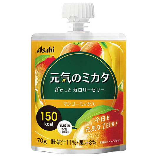 Asahi Foods Group Wakodo Genki no Mikata Gyutto Calorie Jelly Mango Mix 70g pouch x 24 pieces [Shipped in Japan]