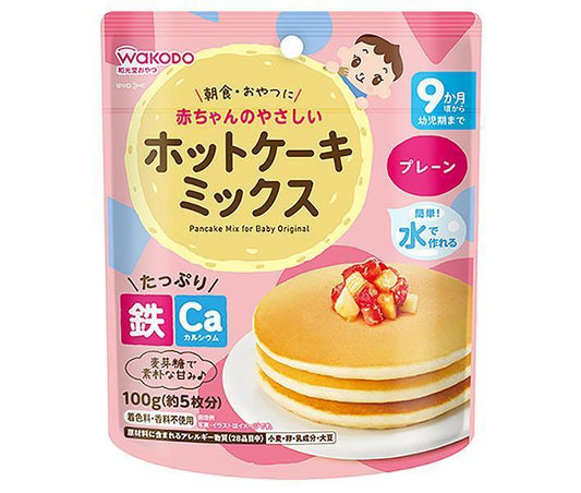 Wakodo Easy Pancake Mix Plain 100g x 24 bags [Shipped in Japan]