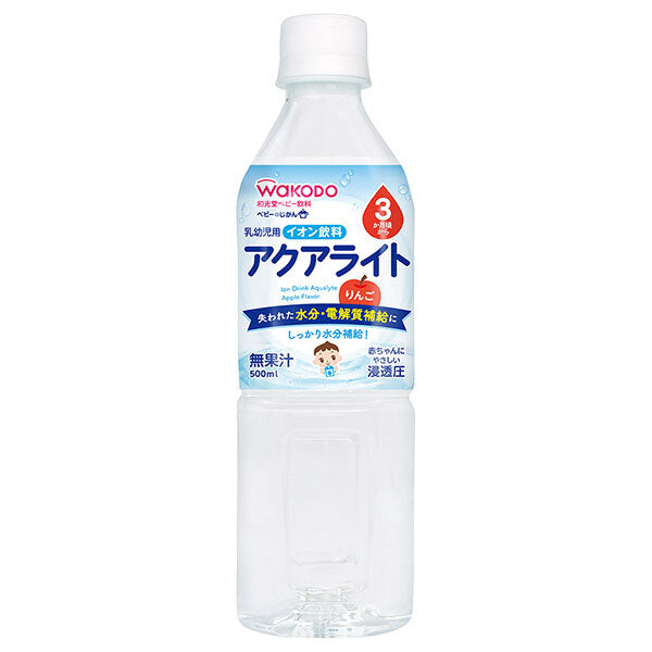 Wakodo Baby's Time Aqualite Apple 500ml plastic bottle x 24 bottles [shipped in Japan]