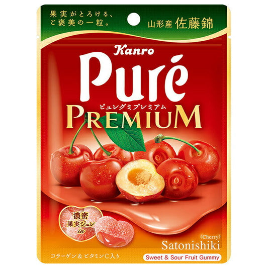 カンロ ピュレグミプレミアム 山形産佐藤錦 54g×6袋入【日本出荷】