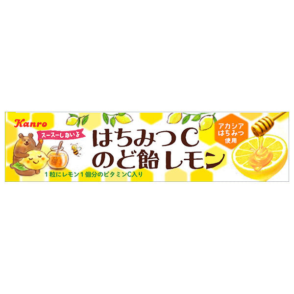 カンロ はちみつCのど飴レモン スティックタイプ 11粒×10個入【日本出荷】