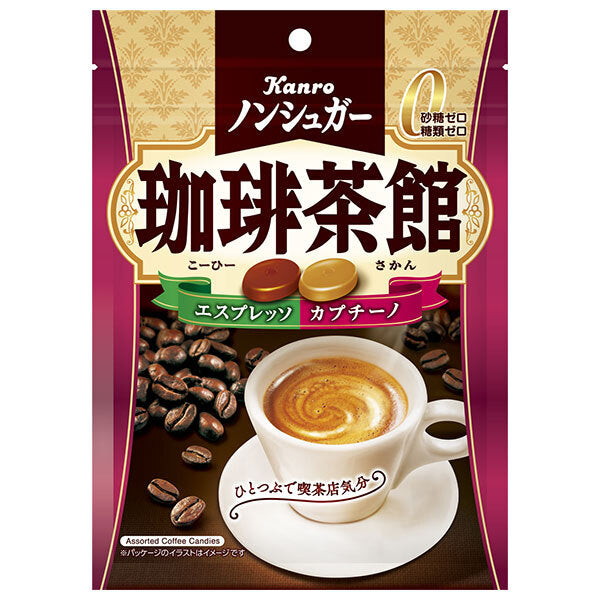 Kanro No-Sugar Coffee Sakan, 72g x 6 bags [Ships from Japan] 
