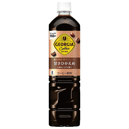 Coca-Cola Georgia Deep Roasted Luxury Blend Moderately Sweet 950ml PET bottles x 12 bottles [Shipped in Japan]
