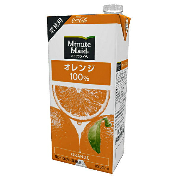 Coca-Cola Minute Maid Orange 100% 1L paper pack x 6 bottles [shipped in Japan]