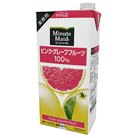 Coca-Cola Minute Maid Pink Grapefruit 100% 1L Paper Carton x 12 (6 x 2) [Ships from Japan] 
