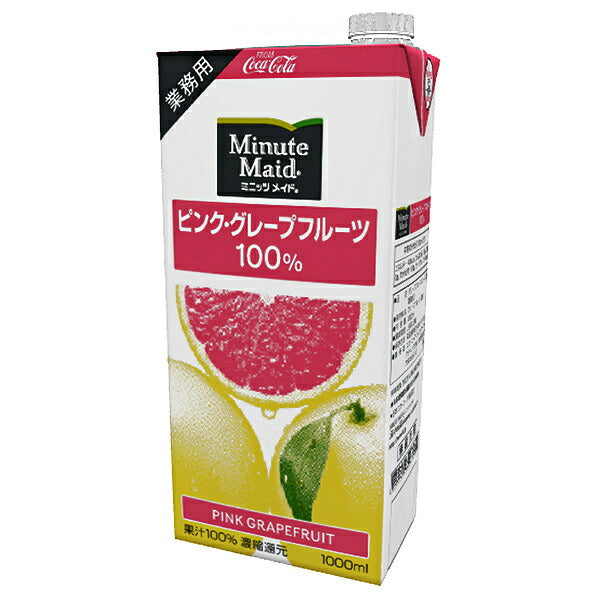 Coca-Cola Minute Maid 100% Pink Grapefruit Juice, 1L Cartons x 12 (6 x 2) [Ships from Japan]