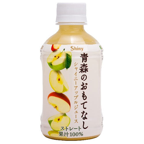 Aomori Prefecture Apple Juice, Shiny, Aomori Hospitality, 280ml PET Bottles x 24 [Ships from Japan] 