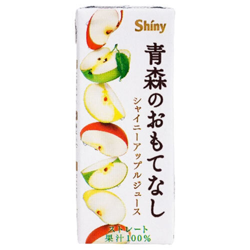Aomori Prefecture Apple Juice, Shiny, Aomori Hospitality, 200ml Paper Carton x 24 Bottles [Ships from Japan] 