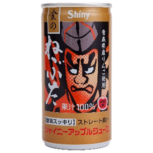 Aomori Prefecture Apple Juice, Shiny Apple Juice, Golden Nebuta, 195g Can x 30 Cans [Ships from Japan] 