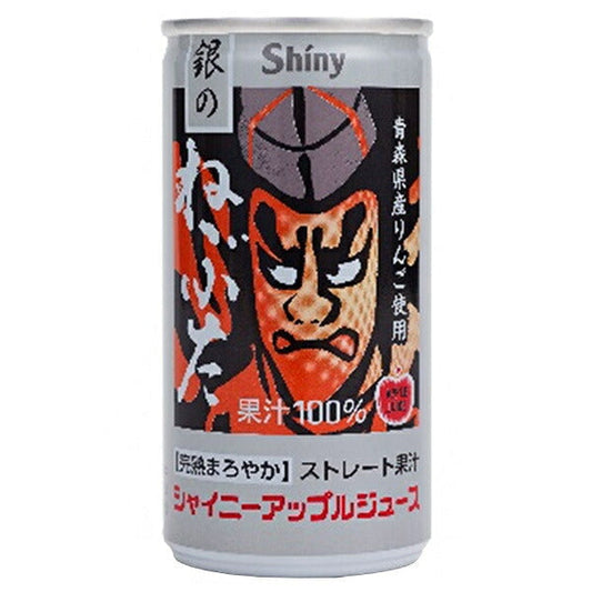 Aomori Prefecture Apple Juice, Shiny Apple Juice, Silver Nebuta, 195g Can x 30 Cans [Ships from Japan] 