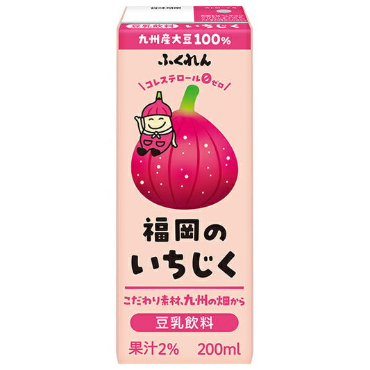 Fukuren soy milk drink Fukuoka fig 200ml paper pack x 24 pieces [shipped in Japan]