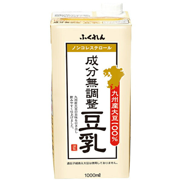 Fukuren Kyushu soybean unadjusted soy milk 1000ml paper pack x 18 (6 x 3) pieces [shipped in Japan]