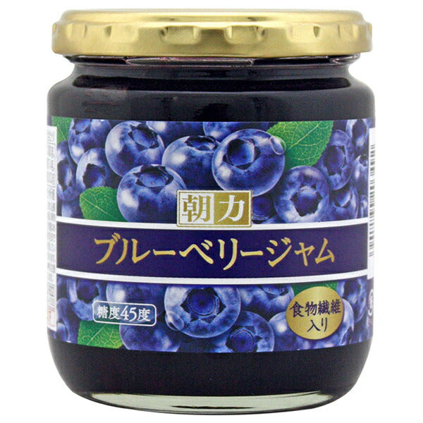 Asahi Fresh Morning Power Blueberry Jam, 250g jars x 12 [Ships from Japan] 