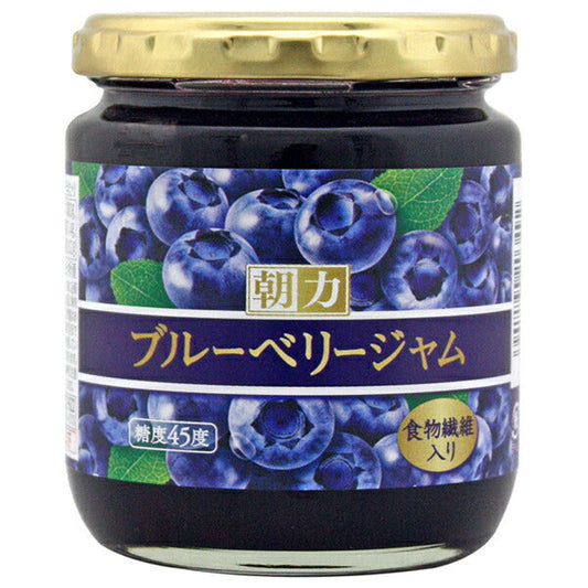 Asahi Fresh Morning Power Blueberry Jam, 250g jars x 12 [Ships from Japan] 