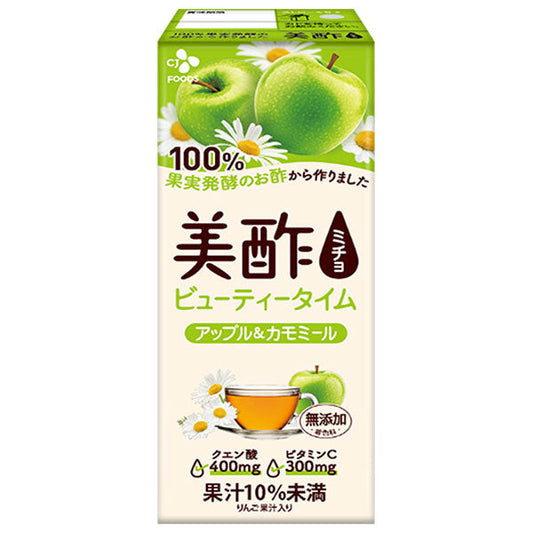 CJジャパン 美酢(ミチョ) ビューティータイム アップル&カモミール 200ml紙パック×24本入【日本出荷】