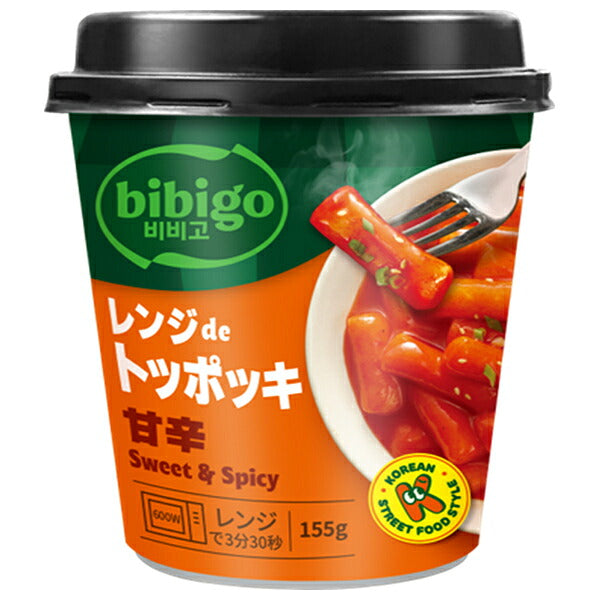 CJ Japan bibigo Microwave Tteokbokki Sweet & Spicy 150g x 18 Packs [Ships from Japan]