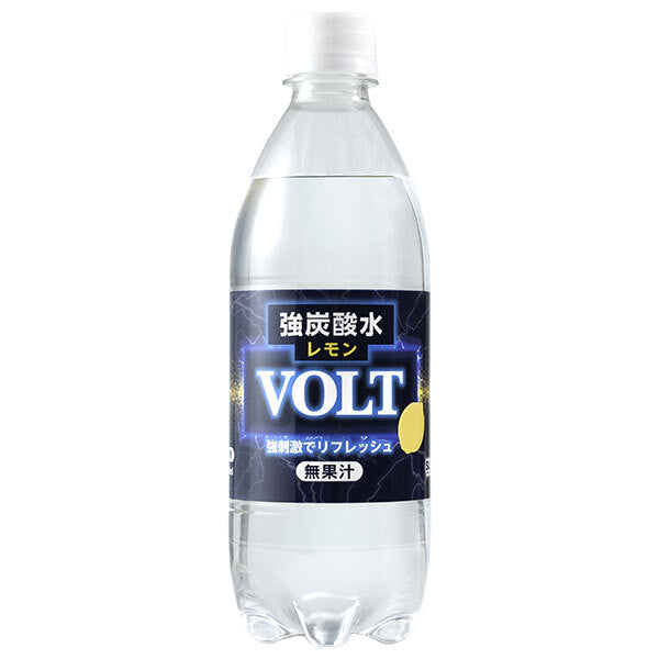 Surf Beverage VOLT Strong Carbonated Water Lemon, 500ml PET Bottles x 24 [Ships from Japan] 