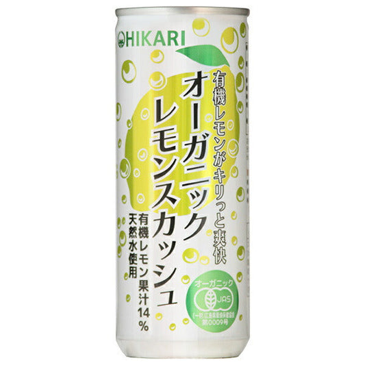 Hikari Foods Organic Lemon Squash, 250ml Can x 30 Cans [Ships from Japan] 