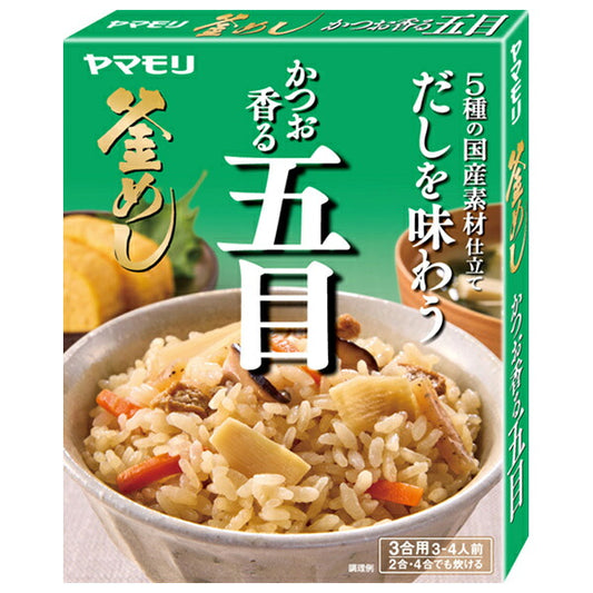 Yamamori Dashi-Inspired Mixed Rice with Fragrant Bonito Flavor, Serves 3 Cups, 170g x 5 Boxes [Ships from Japan]