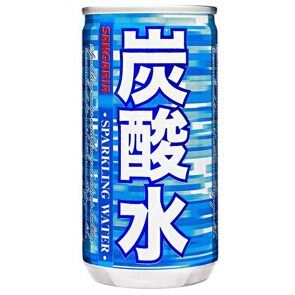 サンガリア 炭酸水 185ml缶×30本入【日本出荷】