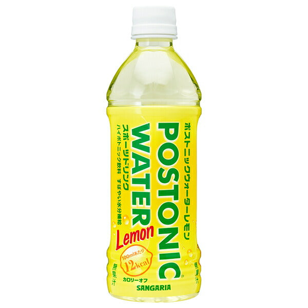 Sangaria Postonic Water Lemon 500ml PET Bottle x 24 Bottles [Ships from Japan] 