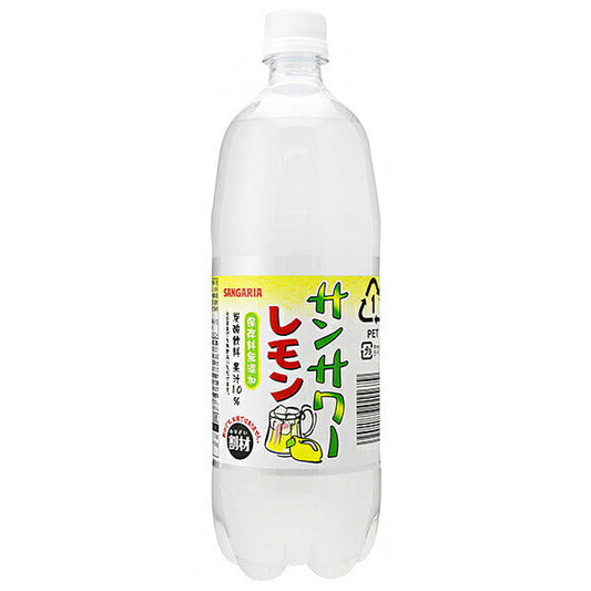 Sangaria Sun Sour Lemon 1L PET Bottle x 12 [Ships from Japan] 
